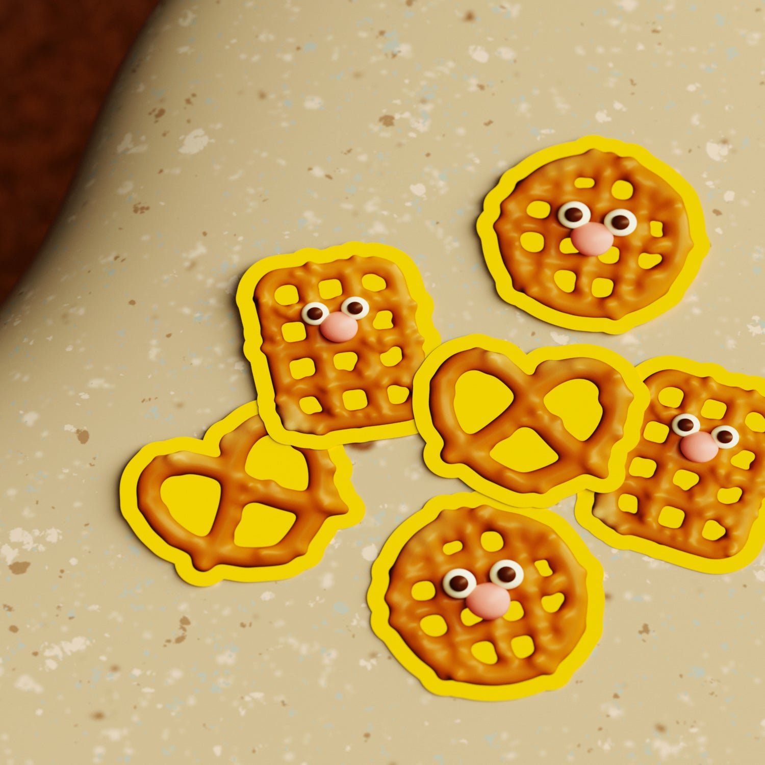 PRETZEL STICKER PACK - SALTY PRETZELS